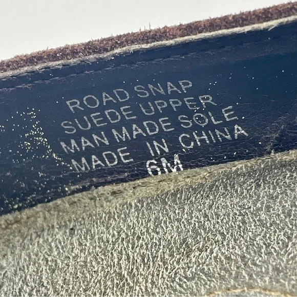 Y2K Aerosoles Leather Suede Loafers Pumps with Buckle and White Stitchin… - Picture 5 of 9